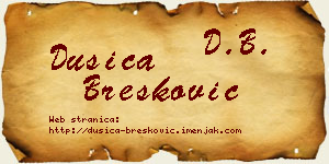 Dušica Brešković vizit kartica